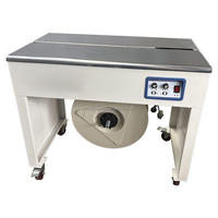 Nouvelle machine d'emballage semi-automatique et entièrement automatique à double moteur pour cerclage de cartons à colle chaude, fabriquée en Chine