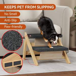 Houten Hondenladder Hondentrap Trap Opvouwbare Indoor Draagbare Trappen Voor Huisdieren - Product Image 3