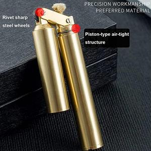 Creative Brass Kerosene <b>Lighter</b> Novelty Design Double Stick Model Eco-Friendly Portable Cigarette Oil <b>Lighter</b> <b>Custom</b> Giveaways - Product Image 3