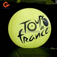 Ballon gonflable lumineux LED pour la publicité nocturne Globe 3D personnalisé avec des lumières brillantes pour la promotion de la grande ouverture