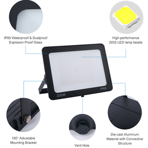 <span class=keywords><strong>Projecteur</strong></span> <span class=keywords><strong>LED</strong></span> extérieur étanche IP65 20W 30W 50W 100W 150W 200W, vente chaude 2026, vente en gros - Product Image 2