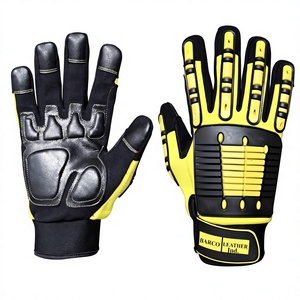 Gants de travail résistants aux chocs, designs personnalisés / Gants de sécurité pour mécaniciens, résistants à l'huile, respirants, toutes saisons, dos en cuir synthétique - Product Image 4