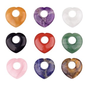 Hot Selling Multi-Color Natural Crystal Stone Heart-Shaped Pendant Amethyst <strong>Quartz</strong> Necklace DIY Love Style Classical <strong>Party</strong> Gift - Product Image 4