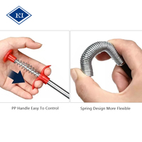 Herramienta Flexible de Metal de 24 Pulgadas para Desatascar Drenajes, Pinza para Agarrar Objetos Obstruyentes en Tuberías de Fregaderos y Inodoros