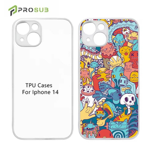 <span class=keywords><strong>Coque</strong></span> de protection Prosub pour <span class=keywords><strong>iPhone</strong></span> 14 Pro Max à sublimation DIY, protection d'appareil photo, matériau TPU+PC 2D, protection intégrale antichoc, emballage de vente au détail - Product Image 1