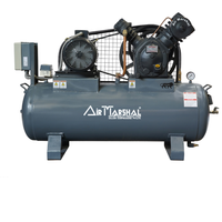 Compresor de Aire Industrial Tipo V, de Alta Resistencia, Lubricado con Aceite, Motor Eléctrico de Alta Presión, Sistema de Aire para Taller