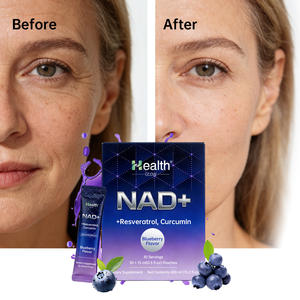 Complexe Anti-Âge Herbal Resvératrol Curcumine NAD+ Liquide Oral Faible en Sucre 30 Sachets Formule Botanique de Défense Santé pour Adultes - Product Image 3