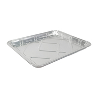 Barquette rectangulaire peu profonde en aluminium jetable de 1500 ml, robuste, pour barbecue, cuisson au four, conteneur alimentaire, boîte d'emballage