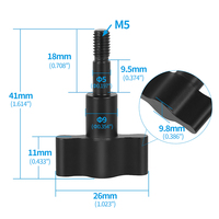 Vis à pouce M5 en alliage d'aluminium en forme de T Bouton de serrage Vis de poignée manuelle pour Gopro 13 Action Camera Mount Accessories