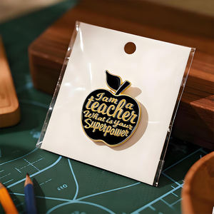 دبابيس تقدير المعلمين بالجملة، سلسلة دبابيس بعبارات شكر، دبابيس أنيقة، تكريم المعلمين، ترويجات النظام التعليمي، مخصصة - Product Image 6