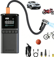 Pompe à air sans fil pour voiture 150 PSI, gonfleur de pneus de voiture avec lumière, pompe à air portable pour voiture, vélo, ballon