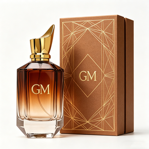Flacone di Profumo in Vetro Opaco di Lusso 100ml 50ml, Sfumato Marrone con Incisione, Coperchio Dorato <span class=keywords><strong>e</strong></span> Confezione Regalo - Product Image 2