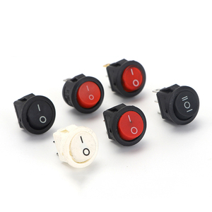 Mini 3 Pin Electrical Round Type Rocker <b>Switch</b> 3A 250VAC 6A 125VAC ON-OFF 16mm - Product Image 3