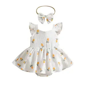 New Design Wholesale Baby Clothes Bodysuit And Girl Twirl Dress Baby Dress With Soft Bamboo Material