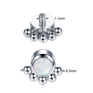 Stainless Steel Dermal Anchor Top Micro Dermal Piercings <strong>Skin</strong> Diver Crystal <strong>Gem</strong> Surface Piercings Safe Implanted Sexy <strong>Jewelry</strong> - Product Image 2