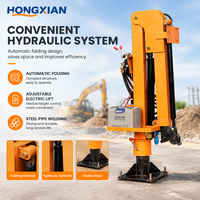 Mini-grue hydraulique mobile 1-3T, avec châssis de levage rotatif à flèche, montée sur véhicule pour le chargement et le déchargement
