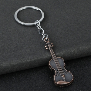 Porte-clés Violon Vintage en Gros, Mini Instrument de Musique en Métal, Pendentif Classique, Cadeau pour les Amateurs de Musique - Product Image 3