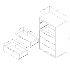 Cómoda Moderna Nórdica para Dormitorio <span class=keywords><strong>Infantil</strong></span>, de Roble Blanco, con 5 Cajones y Gran Espacio de Almacenamiento - Product Image 5