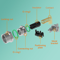 Connecteur circulaire M12 8 broches X Code Câble de soudage étanche Prise femelle industrielle à fixation frontale Connecteur de panneau M12 pour circuit imprimé