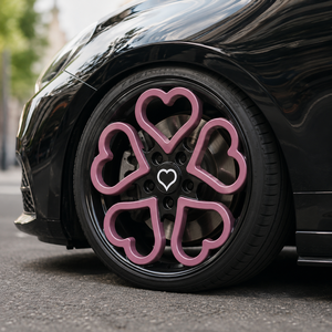 Rines Personalizados en Forma de Corazón, Forjados en Monobloque, Color Negro Brillante y <span class=keywords><strong>Rosa</strong></span>, 5x114.3 5x112, 17 18 19 20 Pulgadas, para Tesla Model 3 Y VW <span class=keywords><strong>Beetle</strong></span> - Product Image 4