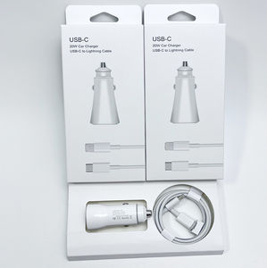 Cargador de Coche 2 en 1 de 20W con Cable PD, Cargador de Coche con Cable PD, Cargador de Coche USB C con Cable, Juego de Cargador de Coche - Product Image 1