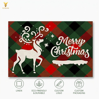 Napperons de Noël à motifs Ychon en gros, napperons personnalisés imprimés, napperons isolants thermiques pour la maison, décorations de Noël