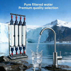 Système d'eau domestique 1000-2000 L/H avec filtration et interception des grosses particules de sédiments, support en acier inoxydable sur roues - Product Image 3