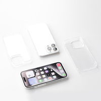 Étui rigide pour PC Étui de téléphone transparent pour iPhone 14 15 16 Pro Max et protecteur d'écran avec protection d'objectif de caméra