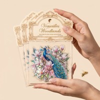 Autocollants décoratifs pour scrapbooking, personnalisés, transparents, en PET, effet holographique, sur le thème des forêts de Versailles