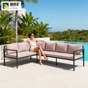 Conjunto Modular de Muebles de Jardín en Forma de L con Cojines Impermeables, para Patio y Parque, Modelo QF-17, Transforma un Patio Vacío en un Espacio Cálido - Product Image 2