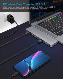 Base de Conexión USB-C Forida HYD-9848T de Aleación de Aluminio con 8 Puertos USB 3.1, Doble Salida 4K y Conector de Audio de 3.5mm para <span class=keywords><strong>Smartphone</strong></span> - Product Image 5