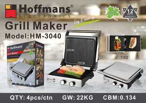 Presse à sandwich électrique Hoffmans de qualité supérieure, 2200W, gril BBQ à 180 degrés, plaque <span class=keywords><strong>large</strong></span> de 28 cm pour les grandes familles - Product Image 6