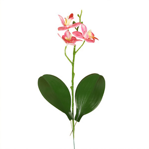 Orchidées Phalaenopsis artificielles Yiwu Datuo Florist, 10 pouces, blanc laiteux, rose, orange, jaune, décoration de mariage - Product Image 5