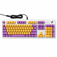 Clavier de jeu optique à commutation à chaud F1, rétroéclairage RVB, anti-ghosting N touches, clavier mécanique filaire USB pour joueurs d'e-sport