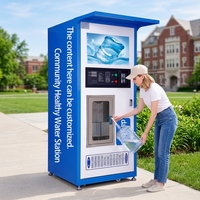 Distributeur d'eau à monnayeur, eau froide RO, paiement par pièces et billets, solaire, antivol, système d'eau communautaire en libre-service 24h/24