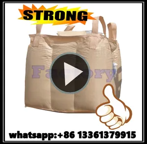 Fibc Bag 1000kg Factory Direct Sale 1 Tonne 1000kg 2200LBS Heavy Duty Circular Tubular FIBC Super Sack Big Jumbo Bag Made Of PP Material