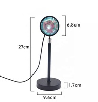 Soleil coucher de soleil décor à la maison LED veilleuse nordique coucher de soleil lampe de Projection projecteur lumière 1080p lampe arc-en-ciel rvb métal nouveau moderne 80