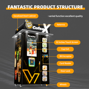 Fruit Beverage Dispensers Instant Coffee <b>Maker</b> Vending Machine Commercial Hot Coffee Dispenser Soybean Milk <b>Tea</b> Machine - Product Image 4