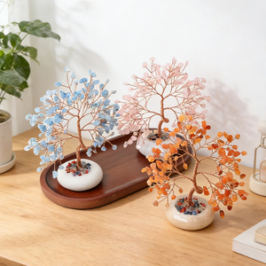 Nouveautés : Arbre à Argent en Cristal de Guérison Fait Main avec Base en Jade Blanc et Éclats de Cristal Naturel pour la Décoration - Product Image 4