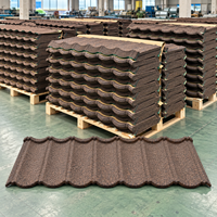 Tuiles de toiture en acier revêtu de pierre Aluzinc durables, isolation thermique, imperméabilisation, pour toiture de villa