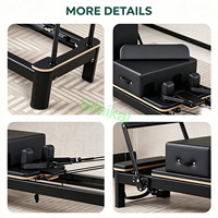 Offres Spéciales : Meilleur Appareil de Pilates Reformer Professionnel en Aluminium Blanc et Noir pour Usage Commercial en Studio