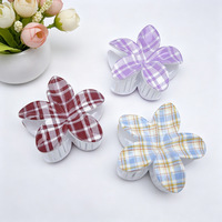 Lot de pinces à cheveux à motif écossais et fleurs pour femme, 6 couleurs, pour chignon, mignonnes, pour le quotidien, cadeau amusant, accessoires de mode