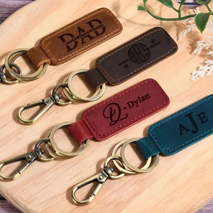 <span class=keywords><strong>Portachiavi</strong></span> Vintage Personalizzato in Pelle e Metallo con Logo Inciso al Laser per Uomini Donne Aziende Hotel Nome Numero - Product Image 2