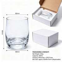 Verre à vin sans pied de 350 ml avec bord doré, verre à whisky sans plomb, logo personnalisé, OEM, vente en gros, directement de l'usine
