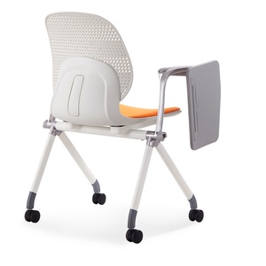 Middle Back Plastic Modern Conference Training Chair with <b>Table</b> Attached School <b>Study</b> Training Chair - Product Image 5