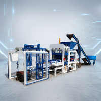 Machine de fabrication de briques en béton hydraulique entièrement automatique QT4-15B, haute capacité (4500-6000 pièces/jour), contrôle PLC, pompe haute rigidité