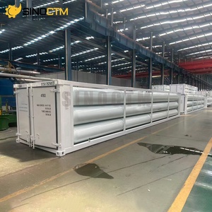 Conteneur de stockage de gaz naturel comprimé (GNC) haute pression à 8, <span class=keywords><strong>9</strong></span>, 10, 11, 12, 14 cylindres, sur skid, 40HQ, 25 MPa, capacité 39,2 m³ - Product Image 4