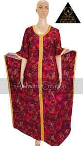 New Arrival Dubai Turkish Moroccan <b>Kaftan</b> Abaya Dress – Floral Print Islamic Clothing for Muslim Women Fashion Wear - Product Image 2