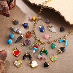 Collar con colgante de corazón esmaltado y perlas de piedra natural, estilo INS, versátil, a la moda, accesorios de joyería para mujer - Product Image 6