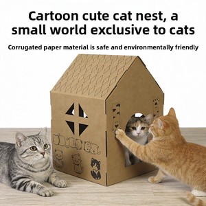 Cuccia per Gatti di Lusso all'Ingrosso, Resistente ed Ecologica in Cartone Ondulato con Tiragraffi - Product Image 2